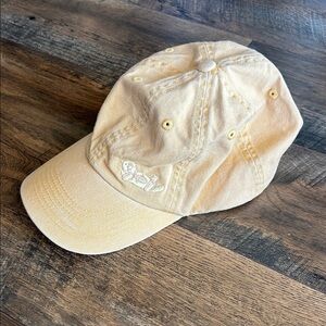 Kastlfel Light Peach Gently Distressed Organic Baseball Hat Otter Embroidery